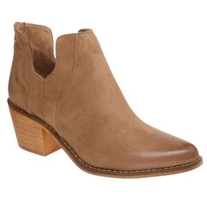 Taupe Faux Suede Almond Toe Ankle Boots size 11